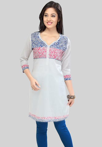 Short White Kurti