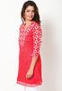 Short Red Kurti