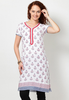 White Printed Kurti