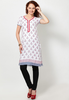 White Printed Kurti